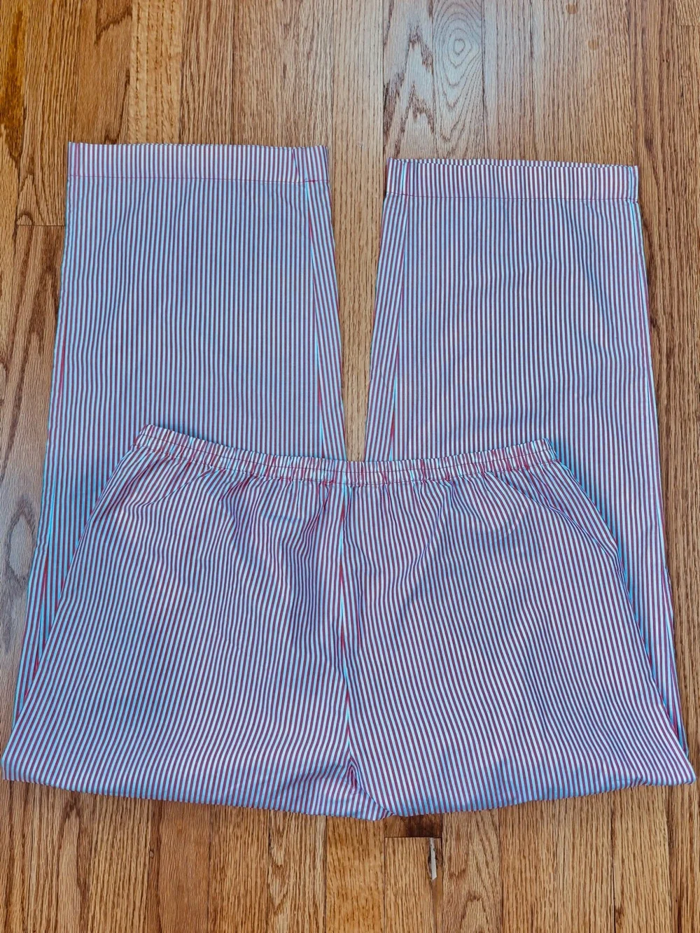 J.Crew Men's XL Red & White Striped Straight Leg Relaxed Pull On Lounge Pants